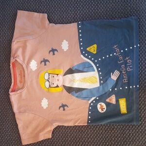 Piccolina Amelia Earhart Pilot Kids T-shirt